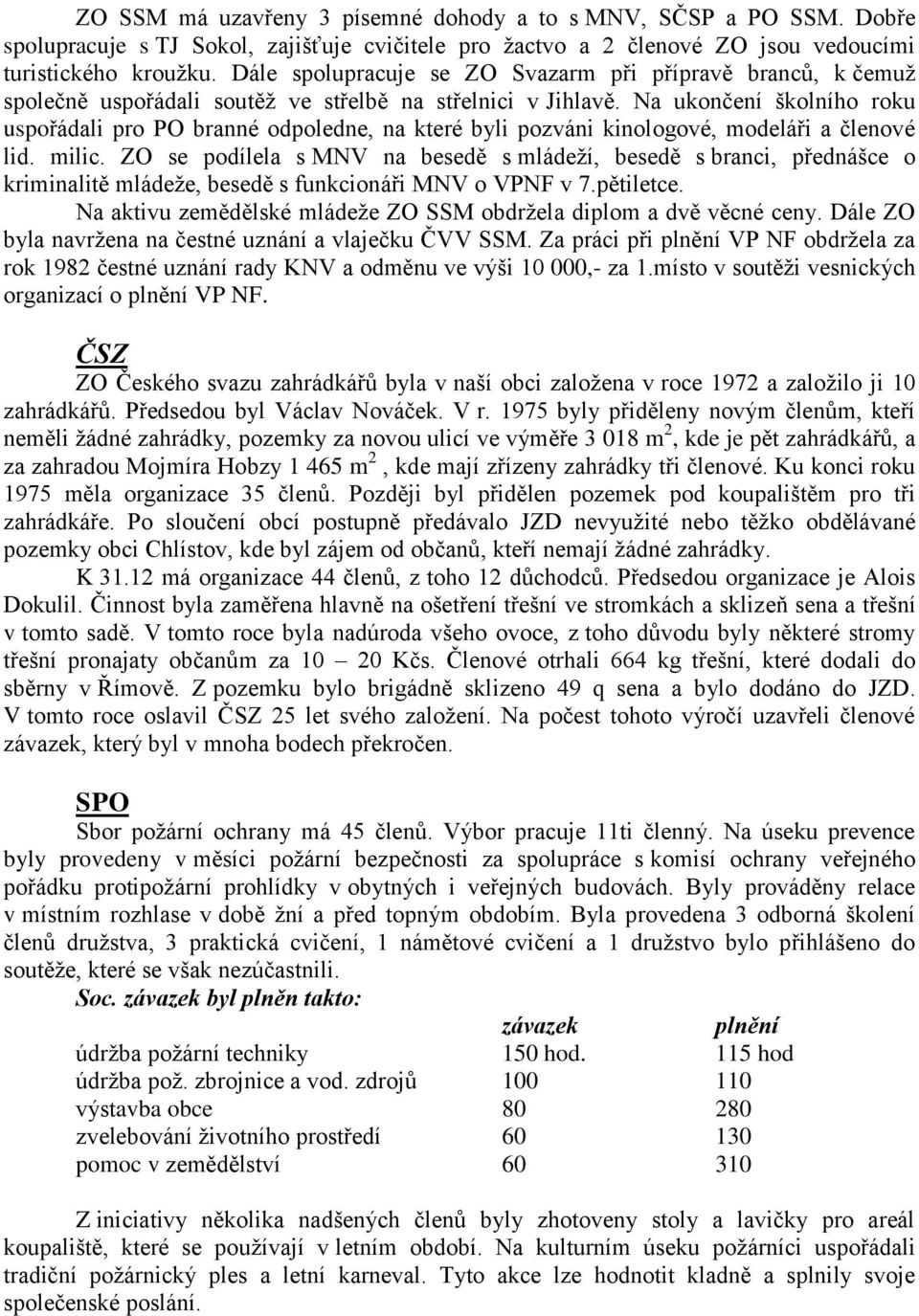 Na ukončení školního roku uspořádali pro PO branné odpoledne, na které byli pozváni kinologové, modeláři a členové lid. milic.