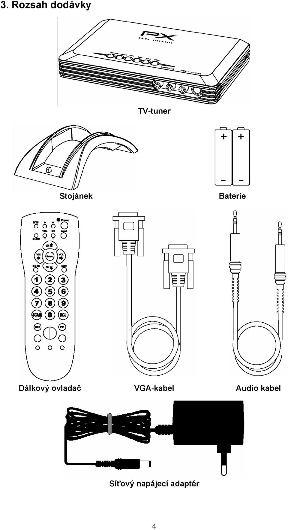 ovladač VGA-kabel Audio