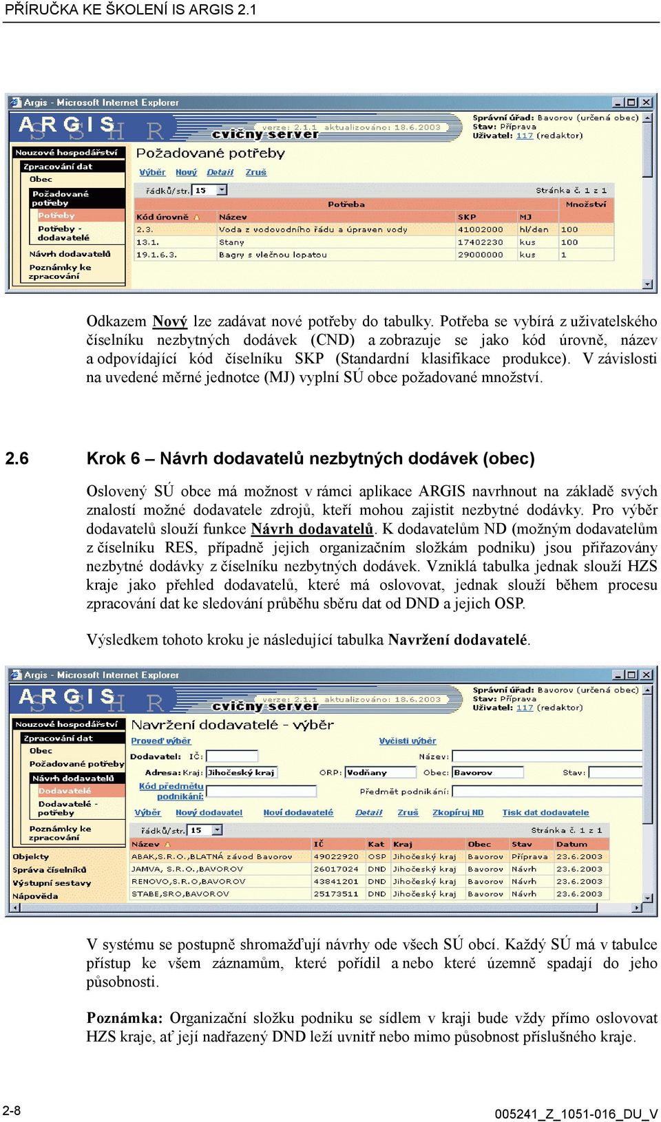 V závislosti na uvedené měrné jednotce (MJ) vyplní SÚ obce požadované množství. 2.