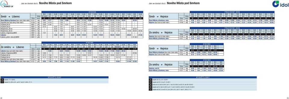 5:41 6:11 7:16 8:00 9:16 11:16 12:00 13:16 15:00 15:16 17:16 19:24 20:30 Hajniště (bus-pož.zbroj./vlak-nádr.) 6104 odj. 5:48 6:18 7:20 9:20 11:20 13:20 15:20 17:20 Frýdlant,žel.st. 6001 příj.