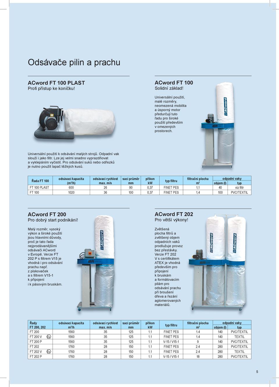 Odpadní vak slouží i jako fi ltr. Lze jej velmi snadno vyprazdňovat a vyklepáním vyčistit. Pro odsávání suků nebo odřezků je nutno použít lapač těžkých kusů.