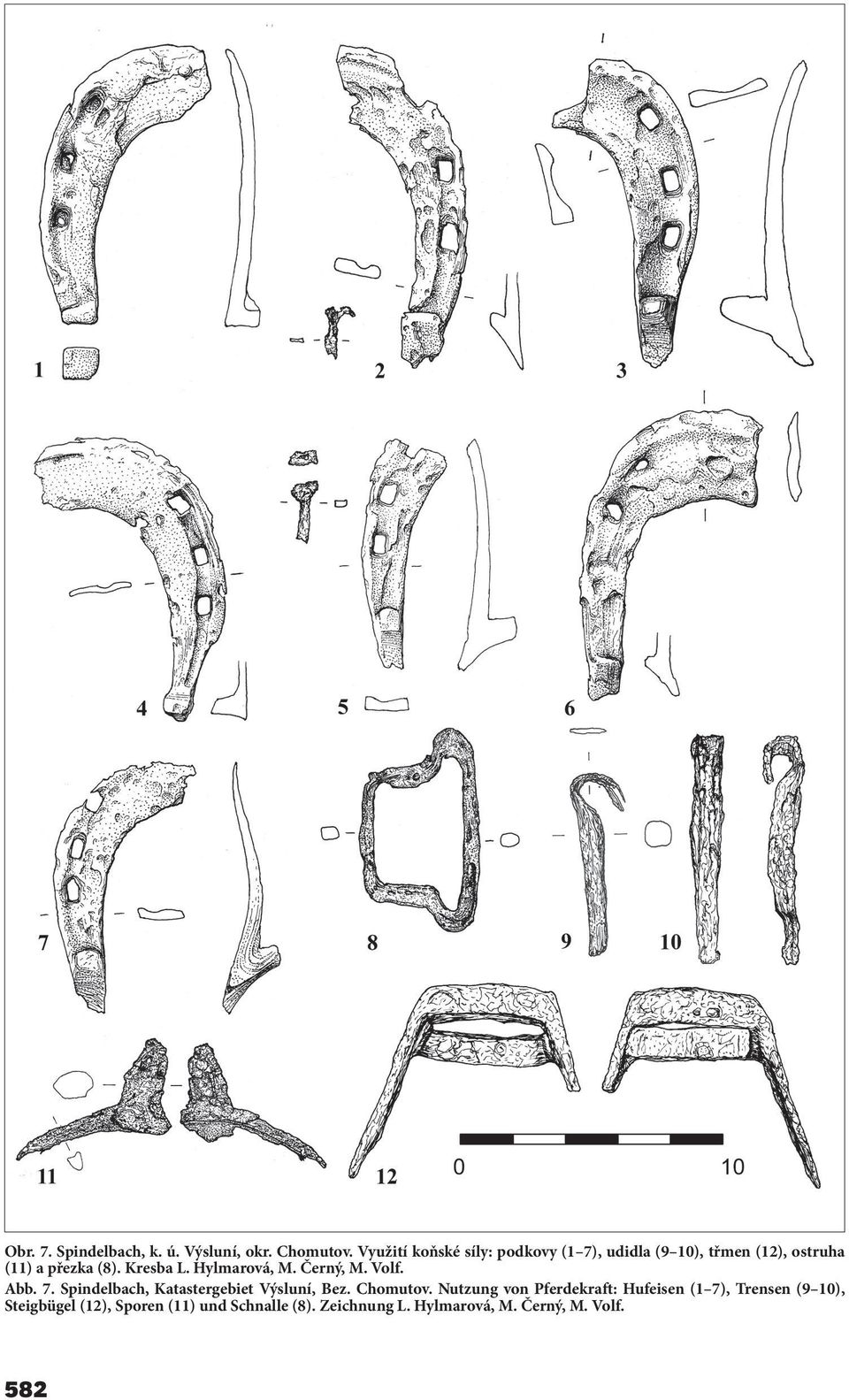 Kresba L. Hylmarová, M. Černý, M. Volf. Abb. 7. Spindelbach, Katastergebiet Výsluní, Bez.