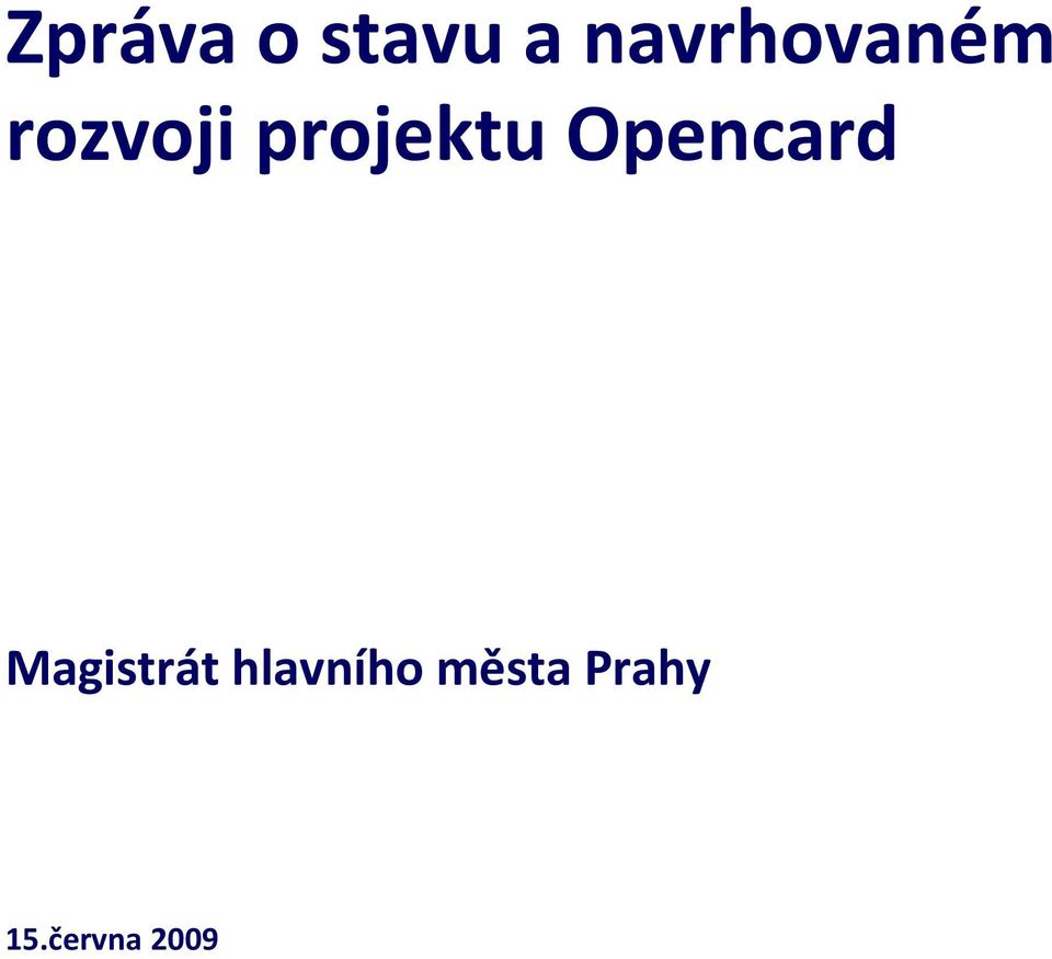 projektu Opencard