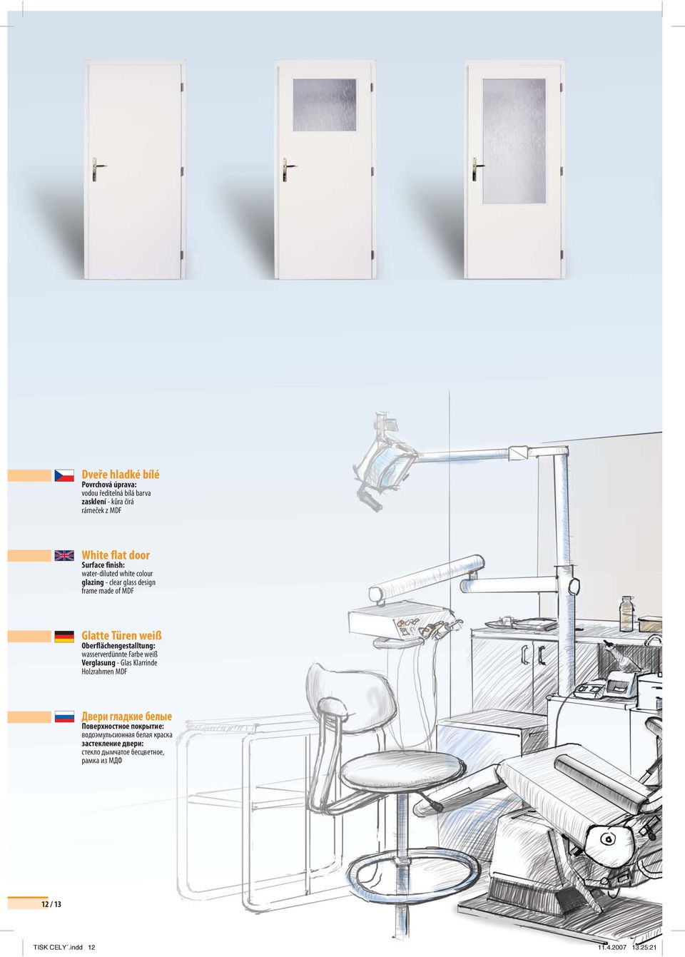 glass design frame made of MDF Glatte Türen Oberflächengestalltung