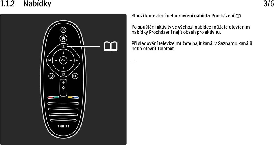 Po spuštění aktivity ve výchozí nabídce můžete otevřením