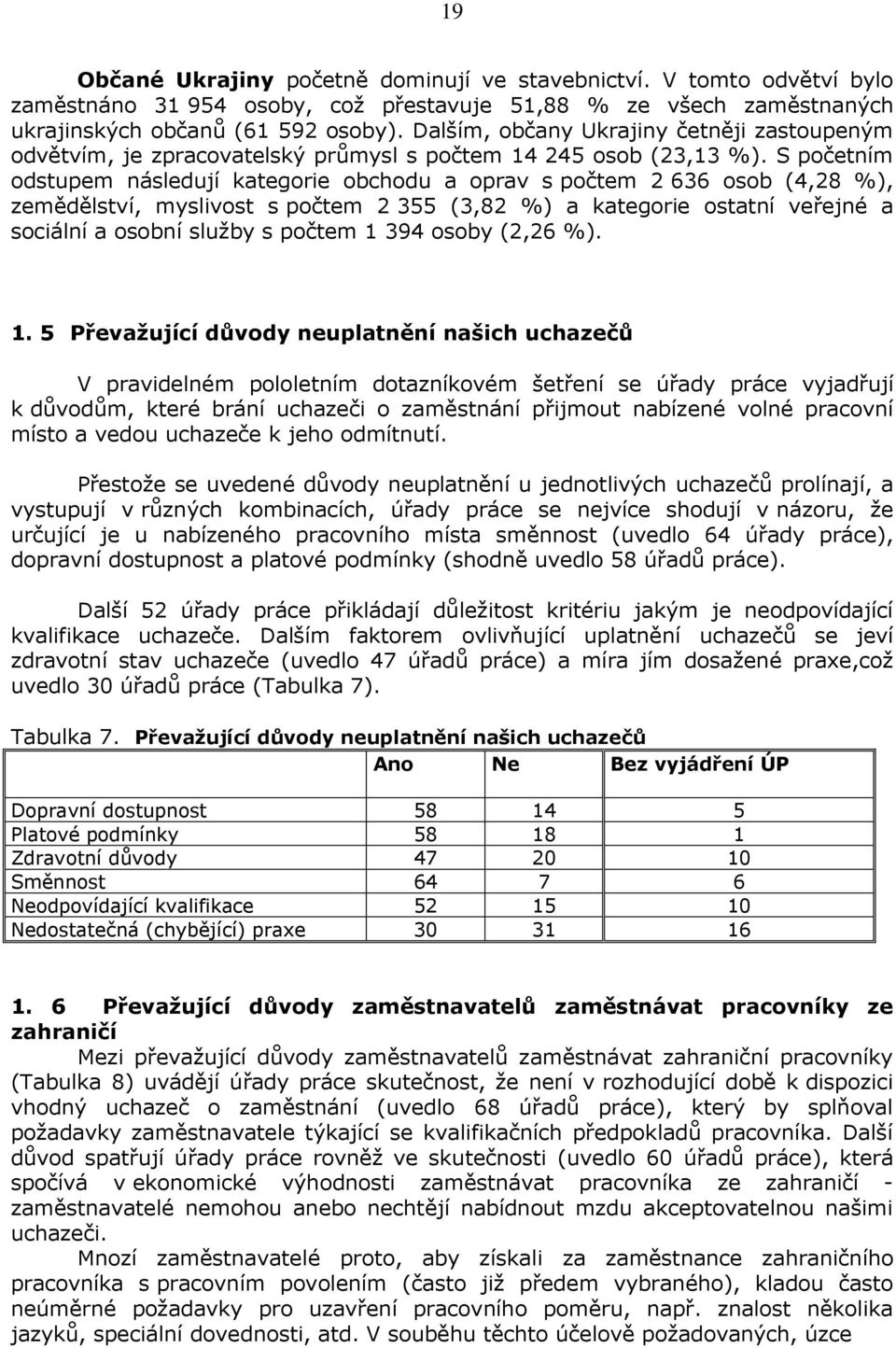 S početním odstupem následují kategorie obchodu a oprav s počtem 2 636 osob (4,28 %), zemědělství, myslivost s počtem 2 355 (3,82 %) a kategorie ostatní veřejné a sociální a osobní služby s počtem 1