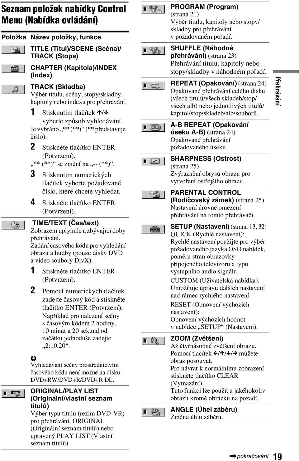 **(**) sezmění na -- (**). 3 Stisknutím numerických tlačítek vyerte požadované číslo, které chcete vyhledat. 4 Stiskněte tlačítko ENTER (Potvrzení).