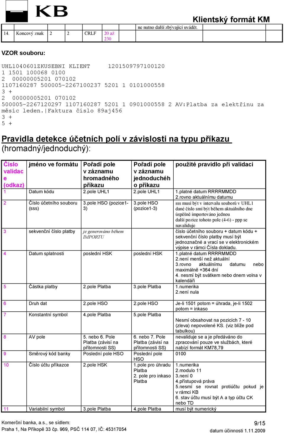 5201 1 0901000558 2 AV:Platba za elektřinu za měsíc leden.