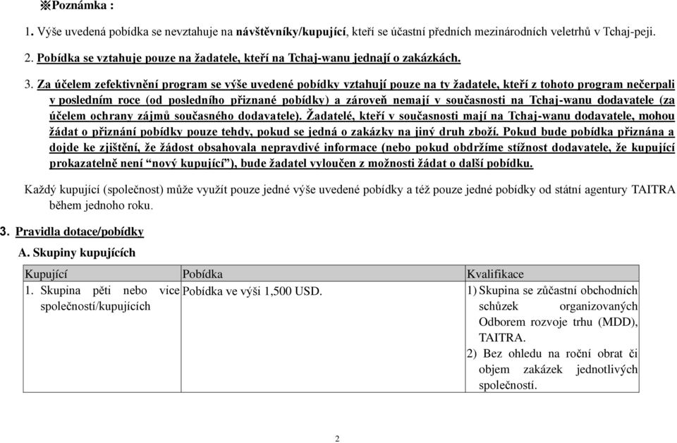 Za účelem zefektivnění program se výše uvedené pobídky vztahují pouze na ty žadatele, kteří z tohoto program nečerpali v posledním roce (od posledního přiznané pobídky) a zároveň nemají v současnosti