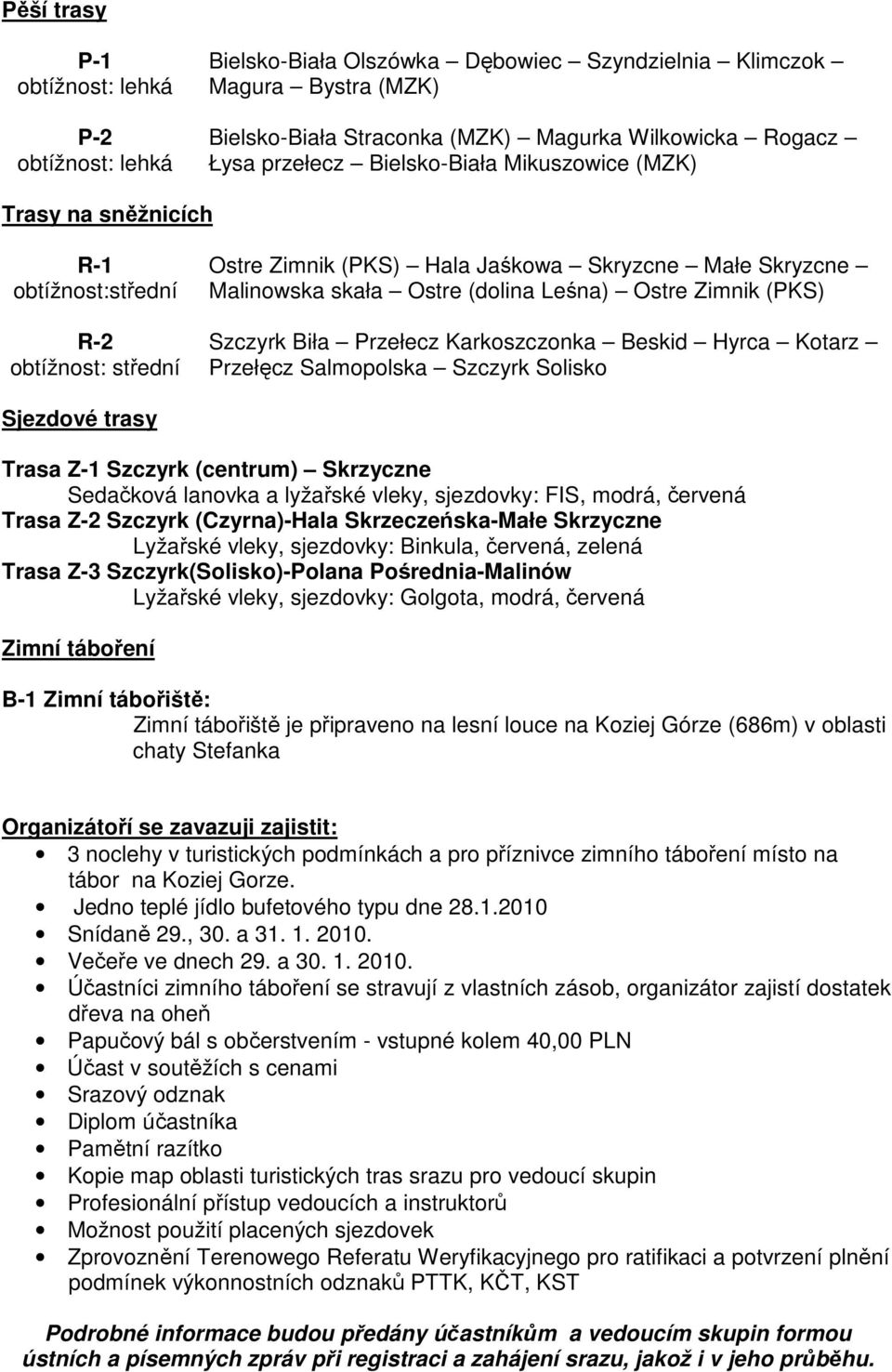 Biła Przełecz Karkoszczonka Beskid Hyrca Kotarz Przełęcz Salmopolska Szczyrk Solisko Sjezdové trasy Trasa Z-1 Szczyrk (centrum) Skrzyczne Sedačková lanovka a lyžařské vleky, sjezdovky: FIS, modrá,