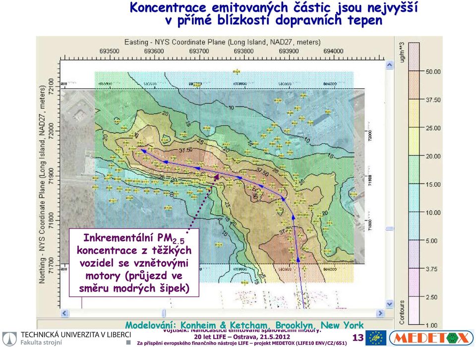 5 koncentrace z těžkých vozidel se vznětovými motory