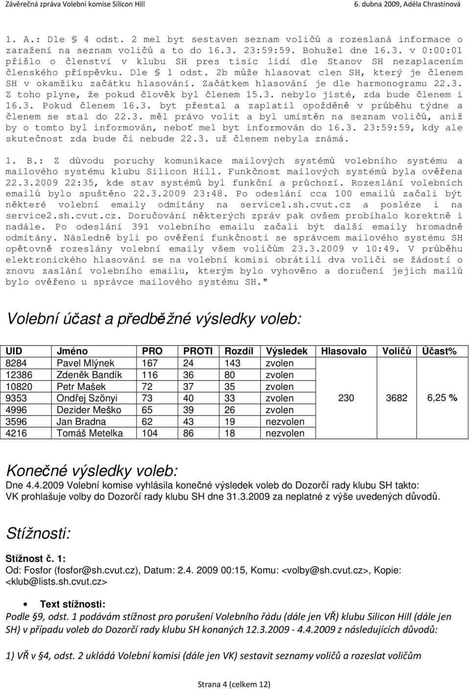 2b může hlasovat clen SH, který je členem SH v okamžiku začátku hlasování. Začátkem hlasování je dle harmonogramu 22.3. Z toho plyne, že pokud člověk byl členem 15.3. nebylo jisté, zda bude členem i 16.