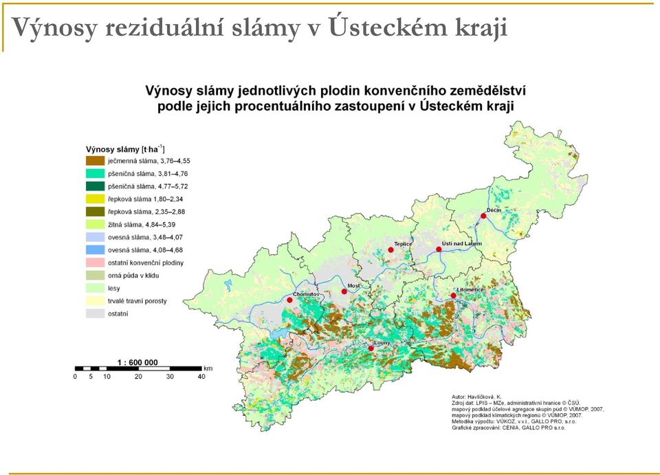 slámy v