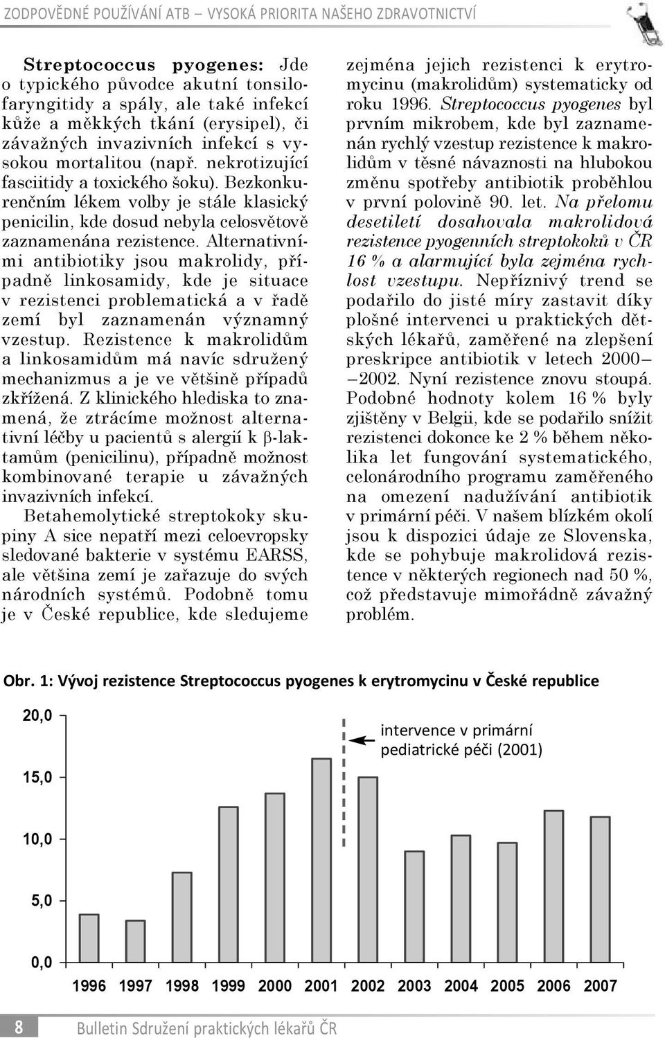 Bezkonkurenèním lékem volby je stále klasický penicilin, kde dosud nebyla celosvìtovì zaznamenána rezistence.