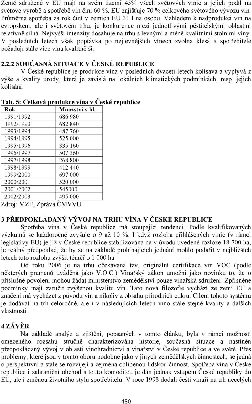 Nejvyšší intenzity dosahuje na trhu s levnými a méně kvalitními stolními víny.