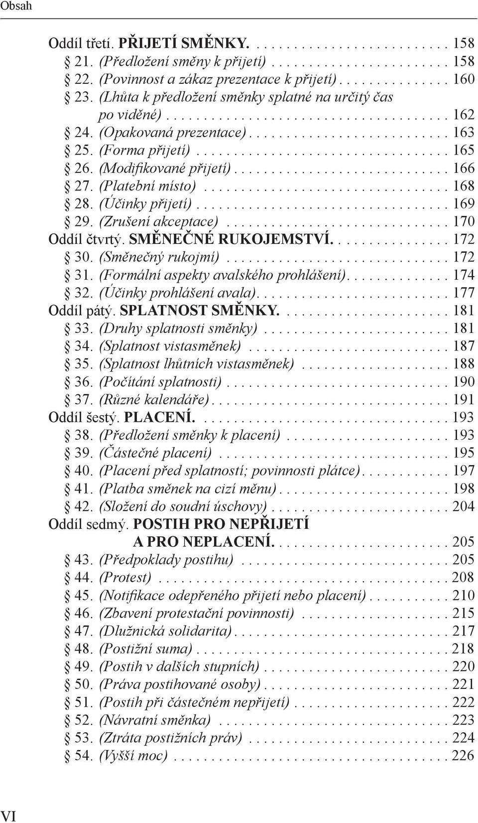 (Modifi kované přijetí)............................. 166 27. (Platební místo)................................. 168 28. (Účinky přijetí).................................. 169 29. (Zrušení akceptace).