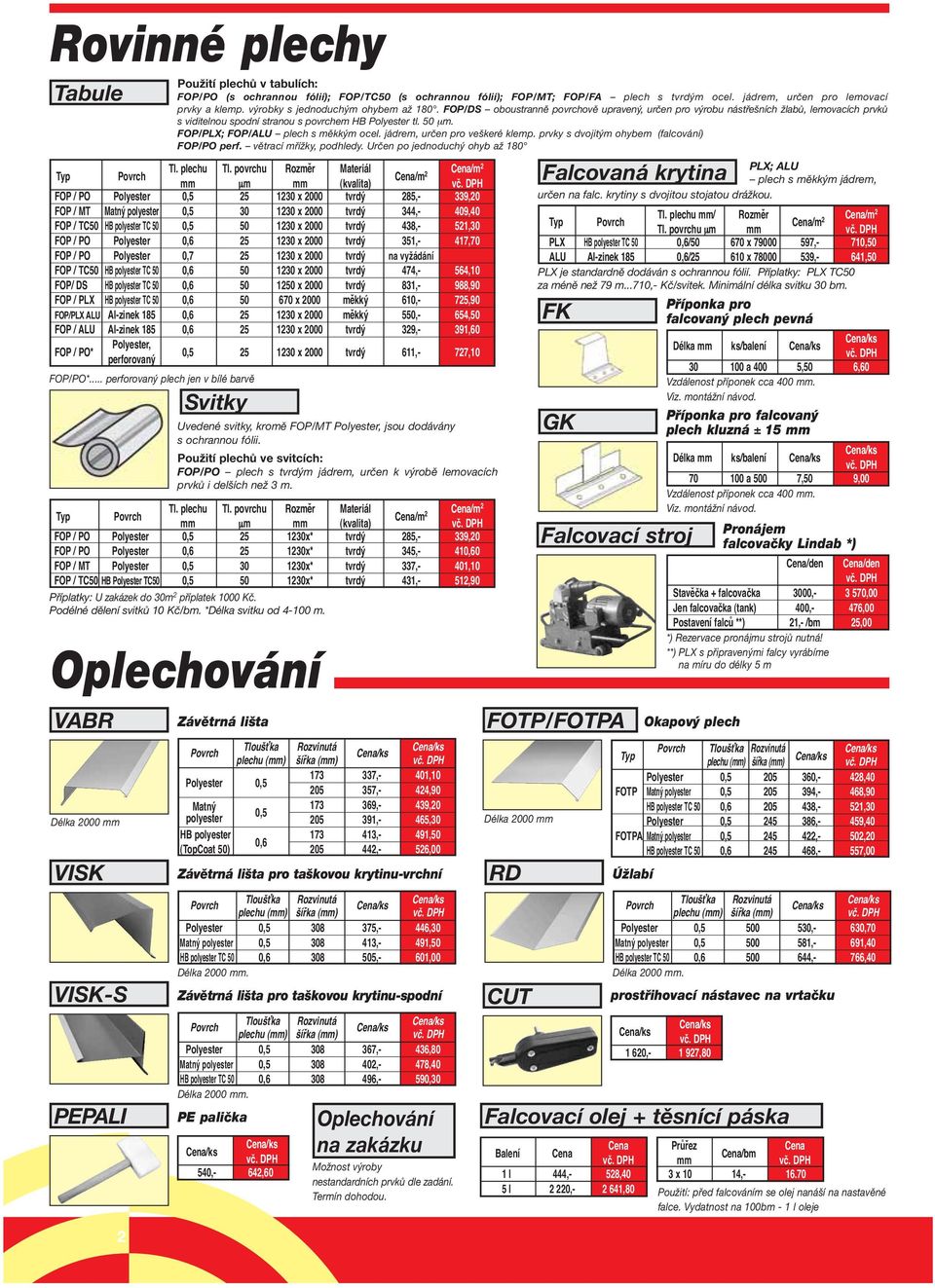 / PO Polyester 0,6 5 0 x 000 tvrdý 5,- 7,70 FOP / PO Polyester 0,7 5 0 x 000 tvrdý na vyžádání FOP / TC50 HB polyester TC 50 0,6 50 0 x 000 tvrdý 7,- 56,0 FOP/ DS HB polyester TC 50 0,6 50 50 x 000