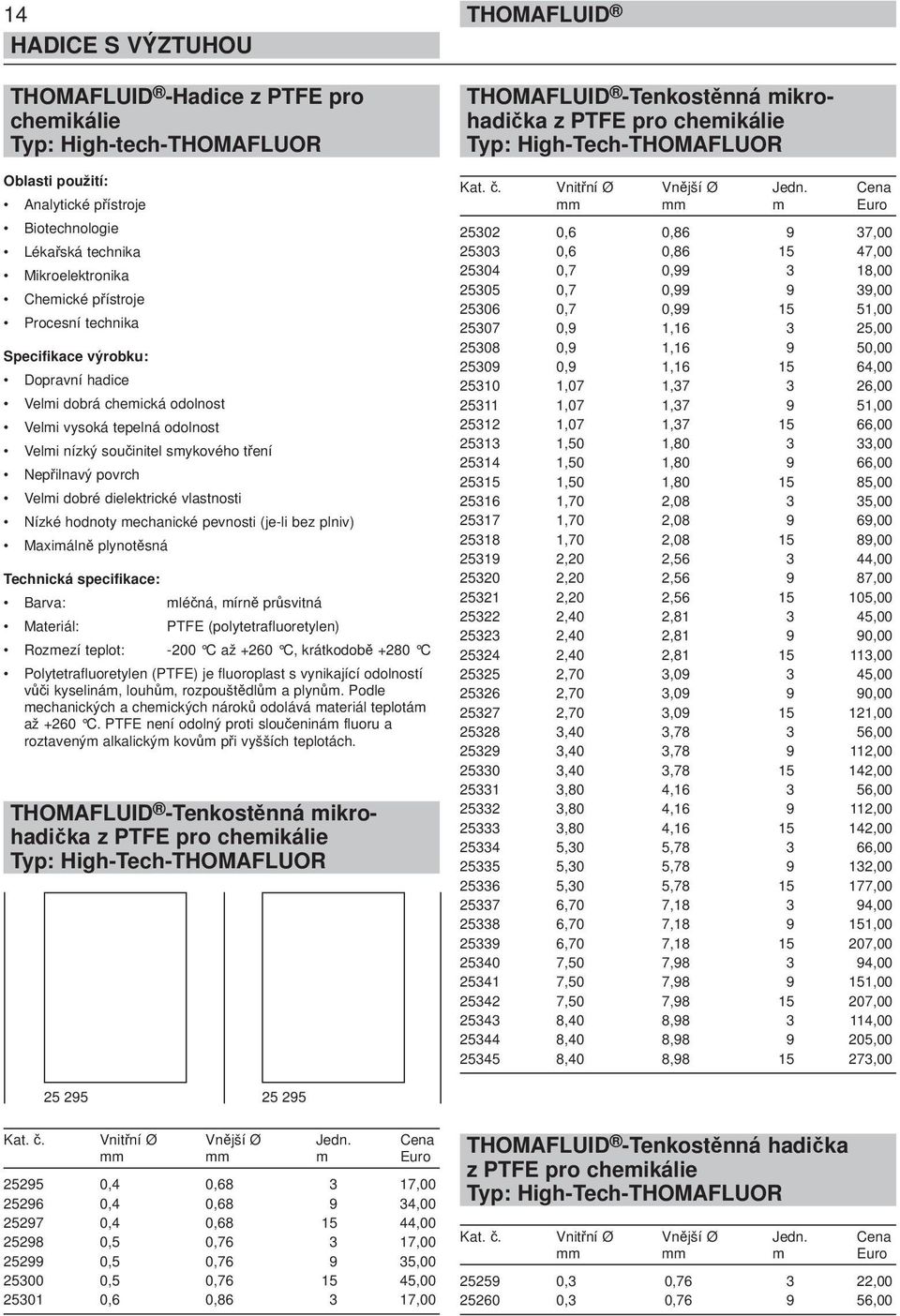 mechanické pevnosti (je-li bez plniv) Maximálně plynotěsná Barva: mléčná, mírně průsvitná Materiál: PTFE (polytetrafluoretylen) Rozmezí teplot: -200 C až +260 C, krátkodobě +280 C