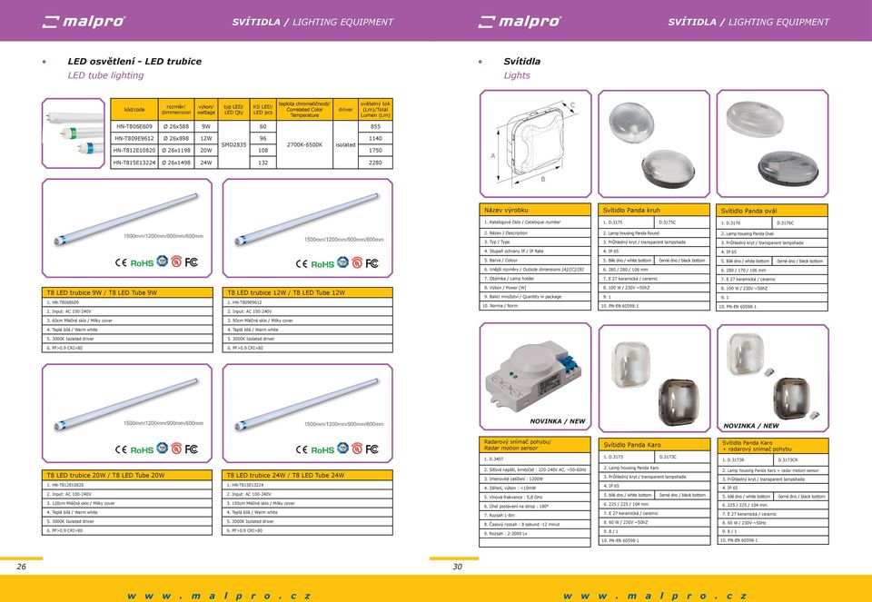 26x1198 20W 108 1750 HN-T815E13224 Ø 26x1498 24W 132 2280 A B Název výrobku Svítidlo Panda kruh Svítidlo Panda ovál 1. Katalogové číslo / Cataloque number 1. D.3175 D.3175C 1. D.3176 D.3176C 2.