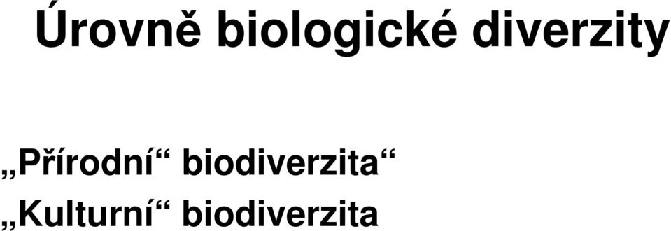 biodiverzita