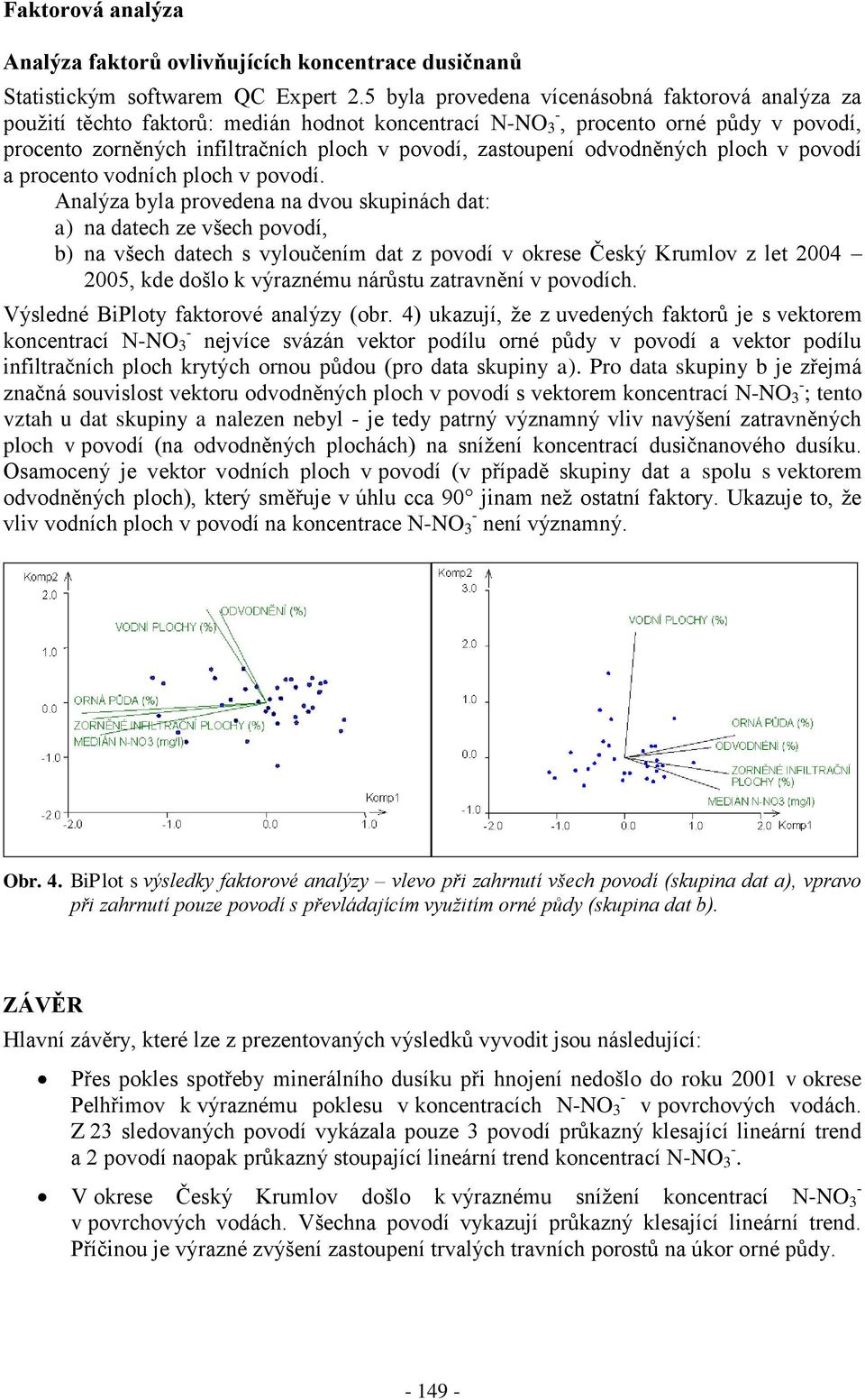 odvodněných ploch v povodí a procento vodních ploch v povodí.