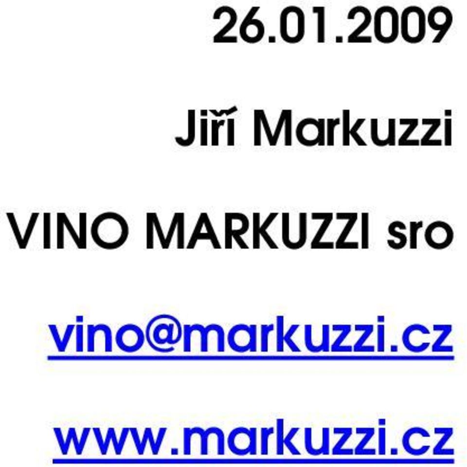 VINO MARKUZZI sro