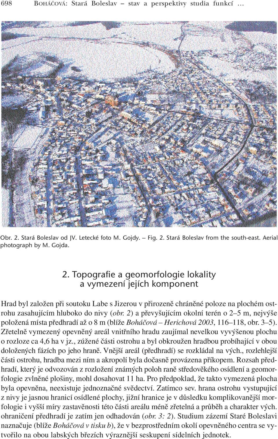 Stará Boleslav from the south-east. Aerial photograph by M. Gojda. 2.