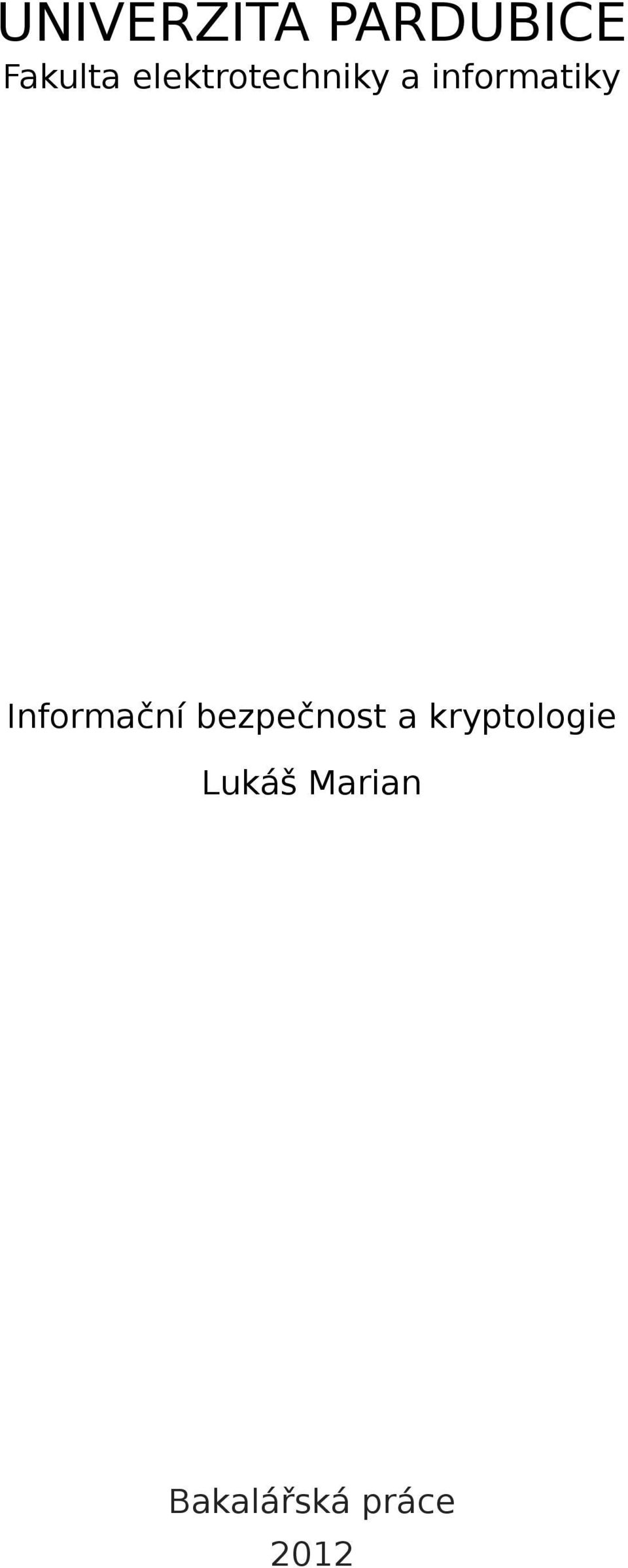 Informační bezpečnost a