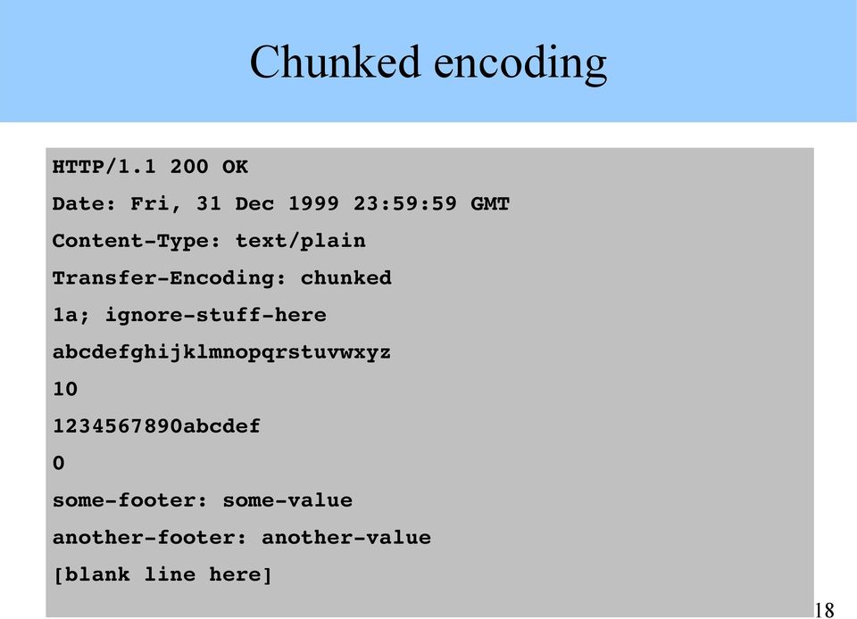 text/plain Transfer Encoding: chunked 1a; ignore stuff here
