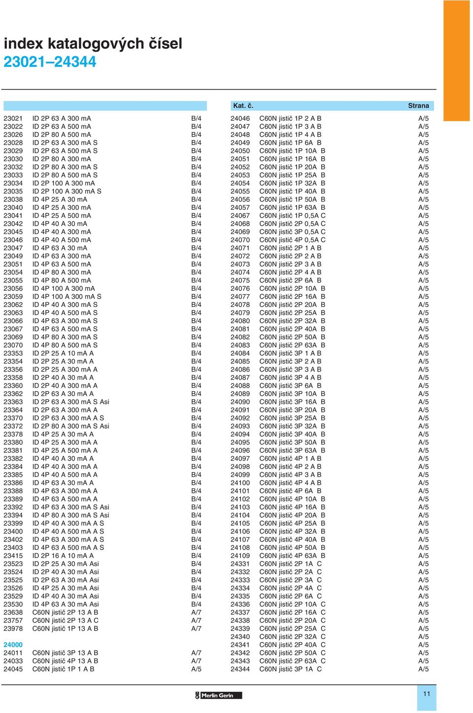 B/4 3045 ID 4P 40 A 300 ma B/4 3046 ID 4P 40 A 500 ma B/4 3047 ID 4P 63 A 30 ma B/4 3049 ID 4P 63 A 300 ma B/4 3051 ID 4P 63 A 500 ma B/4 3054 ID 4P 80 A 300 ma B/4 3055 ID 4P 80 A 500 ma B/4 3056 ID