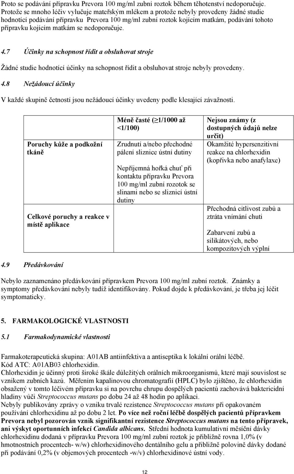 matkám se nedoporučuje. 4.7 Účinky na schopnost řídit a obsluhovat stroje Žádné studie hodnotící účinky na schopnost řídit a obsluhovat stroje nebyly provedeny. 4.8 Nežádoucí účinky V každé skupině četností jsou nežádoucí účinky uvedeny podle klesající závažnosti.