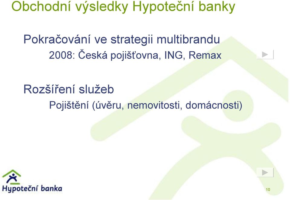 2008: Česká pojišťovna, ING, Remax