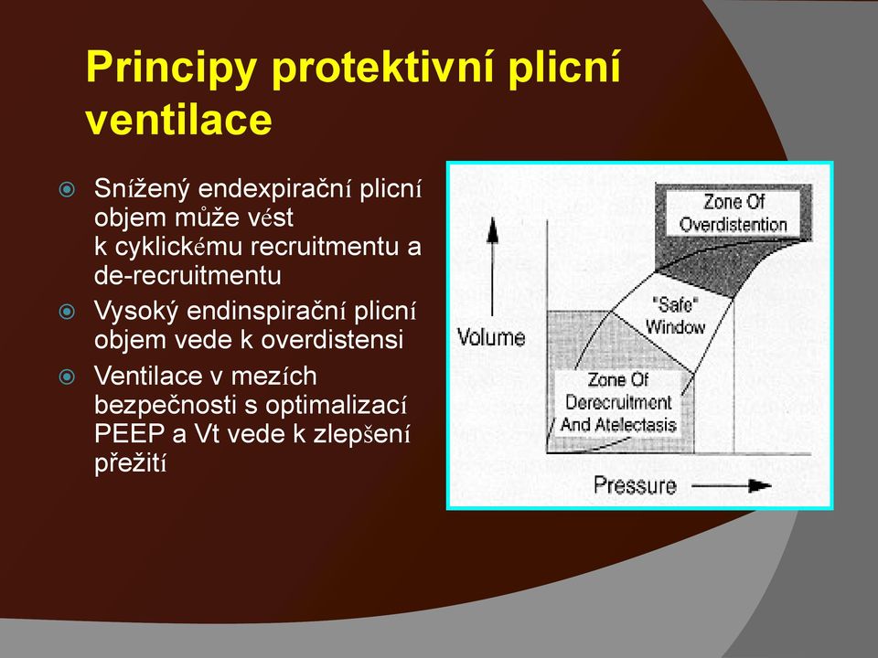 de-recruitmentu Vysoký endinspirační plicní objem vede k