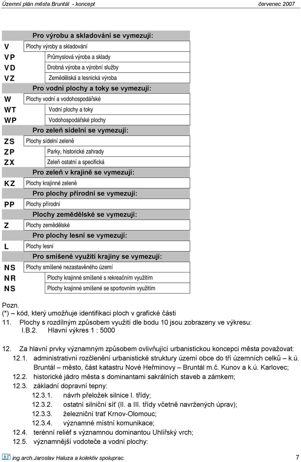 ostatní a specifická Pro zeleň v krajině se vymezují: Plochy krajinné zeleně Pro plochy přírodní se vymezují: Plochy přírodní Plochy zemědělské se vymezují: Plochy zemědělské Pro plochy lesní se