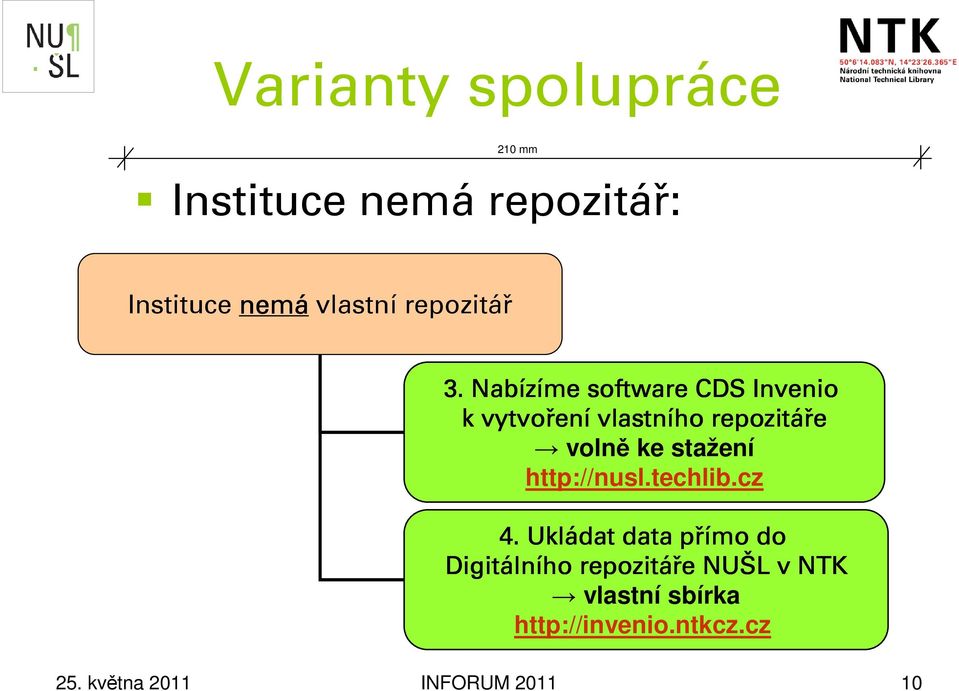 Nabízíme software CDS Invenio k vytvořen ení vlastního repozitáře volně