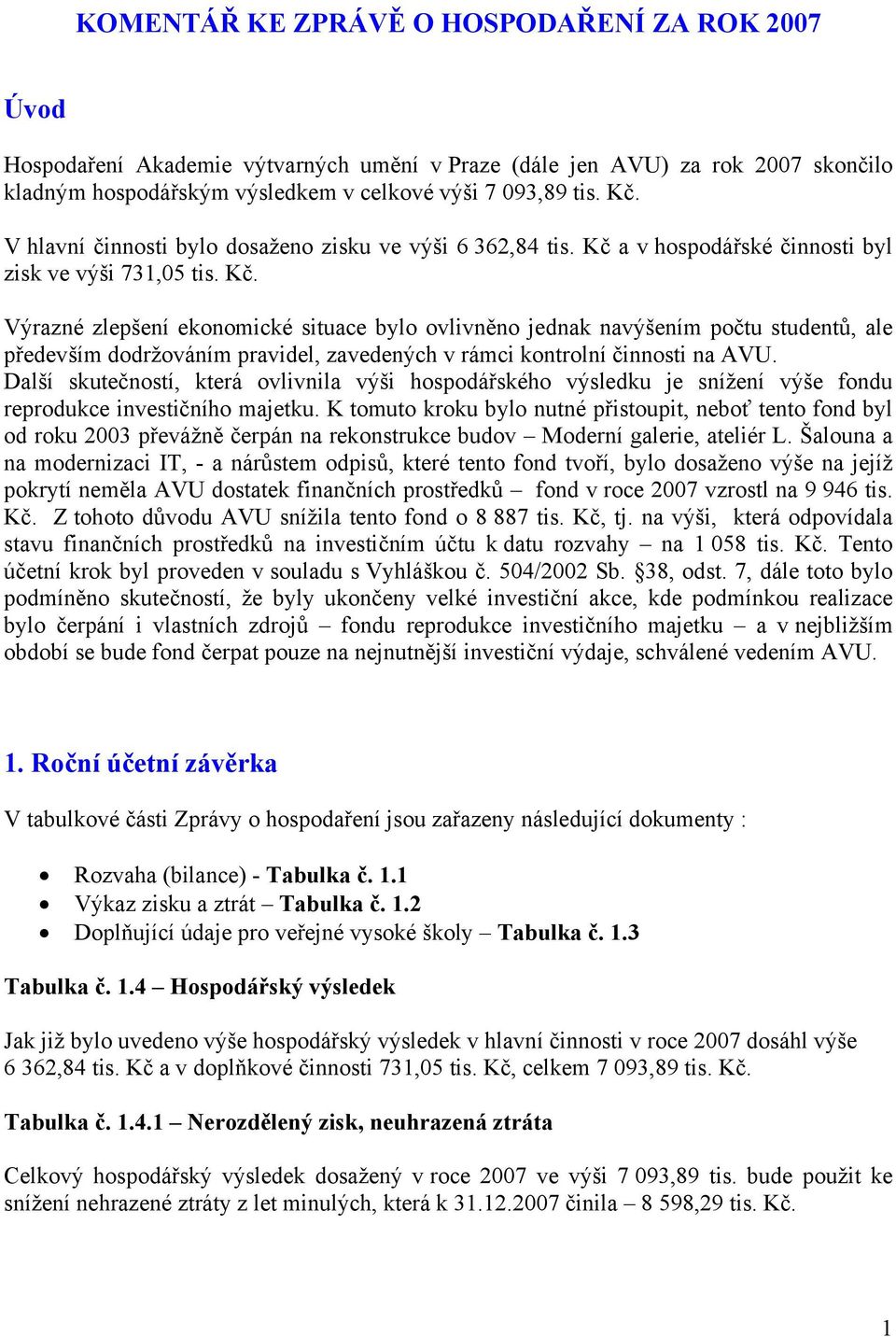 a v hospodářské činnosti byl zisk ve výši 731,05 tis. Kč.