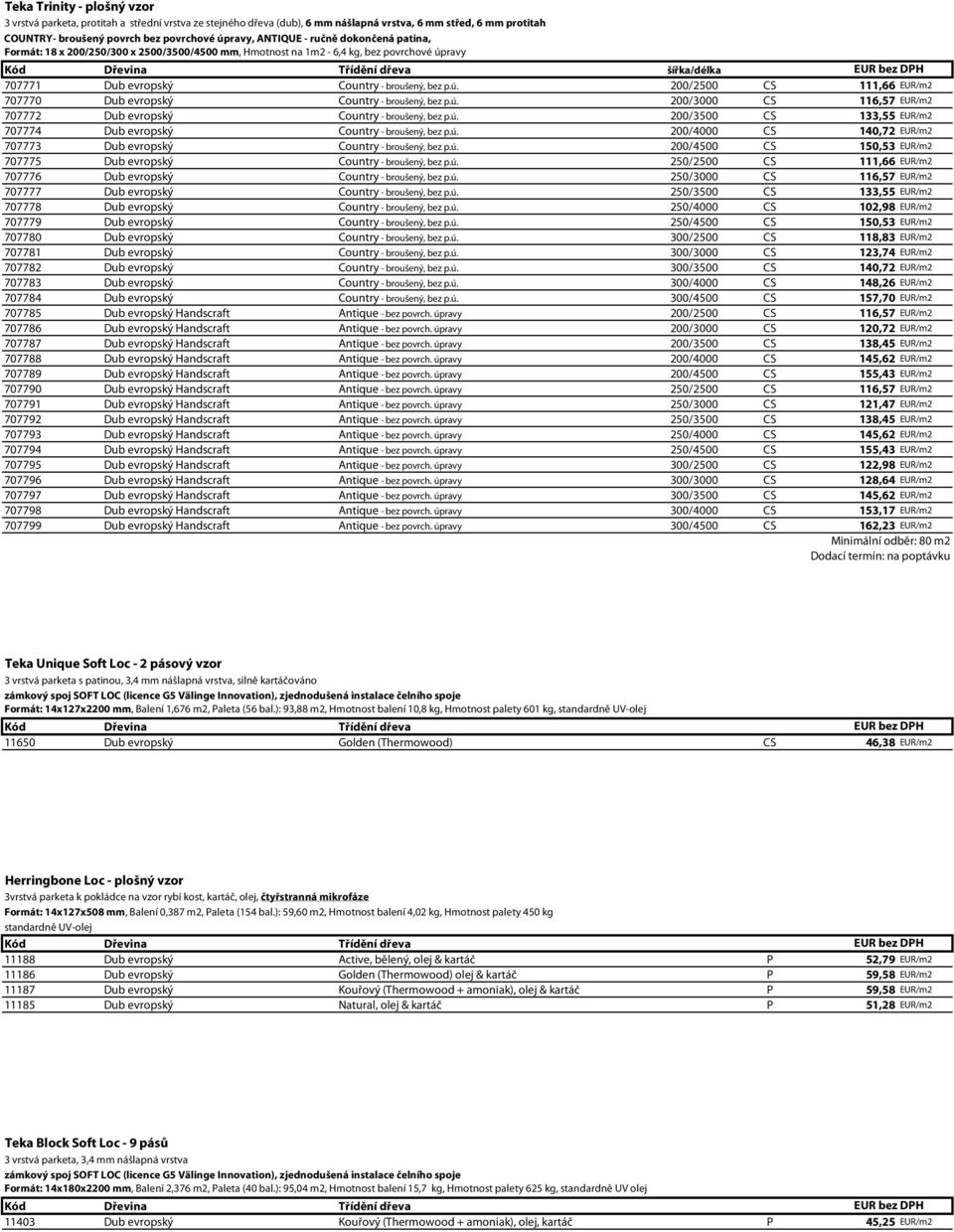 broušený, bez p.ú. 200/2500 CS 111,66 EUR/m2 707770 Dub evropský Country - broušený, bez p.ú. 200/3000 CS 116,57 EUR/m2 707772 Dub evropský Country - broušený, bez p.ú. 200/3500 CS 133,55 EUR/m2 707774 Dub evropský Country - broušený, bez p.