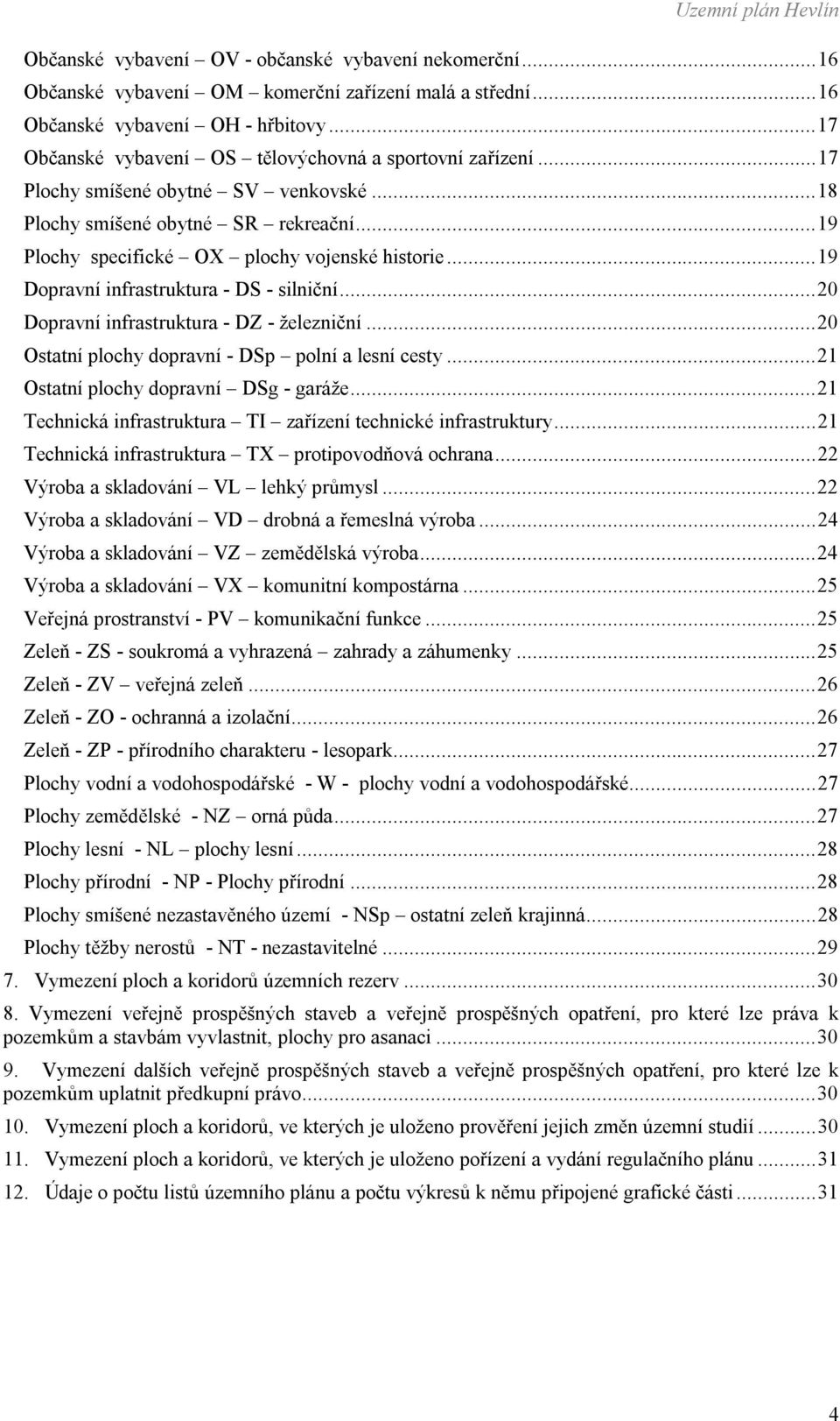 .. 19 Dopravní infrastruktura - DS - silniční... 20 Dopravní infrastruktura - DZ - železniční... 20 Ostatní plochy dopravní - DSp polní a lesní cesty... 21 Ostatní plochy dopravní DSg - garáže.