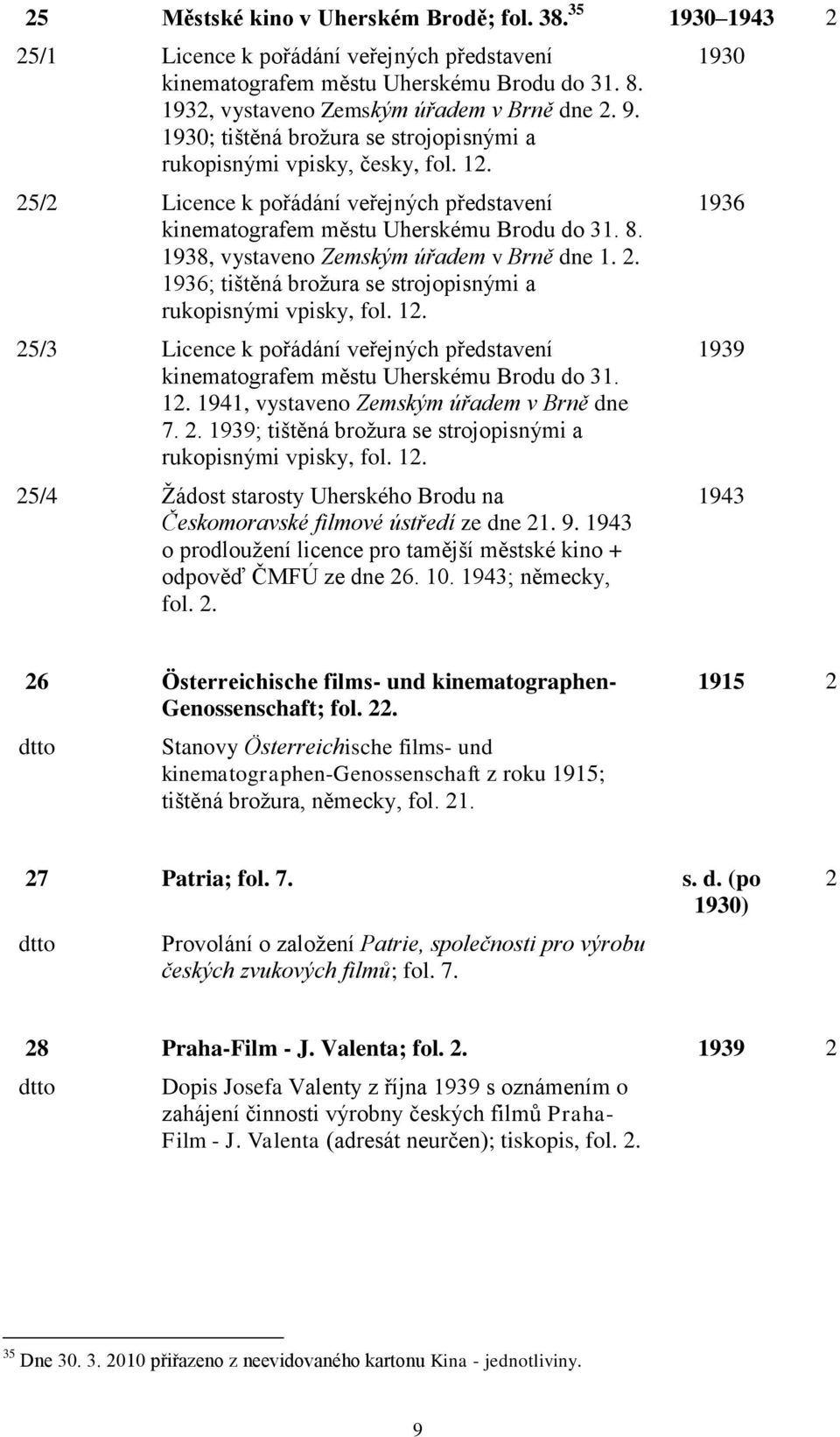 1938, vystaveno Zemským úřadem v Brně dne 1. 2. 1936; tištěná brožura se strojopisnými a rukopisnými vpisky, fol. 12.