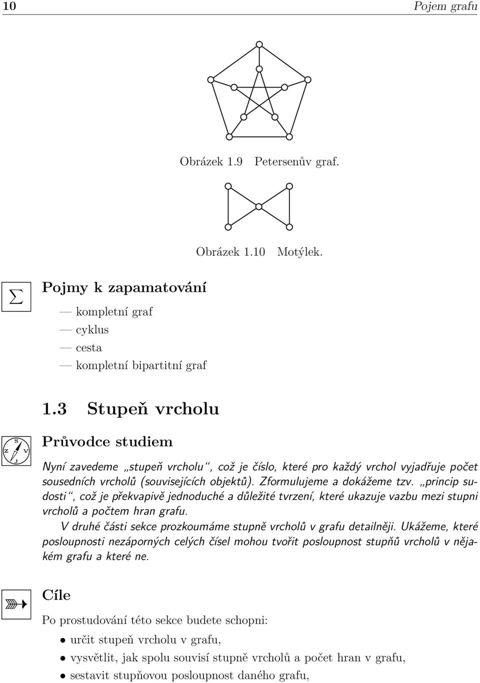 princip sudosti, což je překvapivě jednoduché a důležité tvrzení, které ukazuje vazbu mezi stupni vrcholů a počtem hran grafu. V druhé části sekce prozkoumáme stupně vrcholů v grafu detailněji.