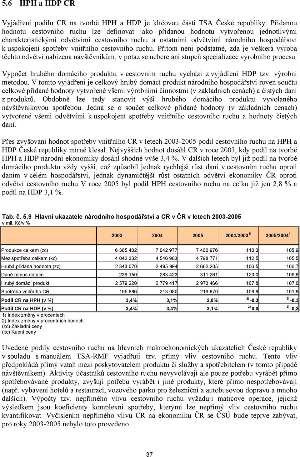 spotřeby vnitřního cestovního ruchu. Přitom není podstatné, zda je veškerá výroba těchto odvětví nabízena návštěvníkům, v potaz se nebere ani stupeň specializace výrobního procesu.