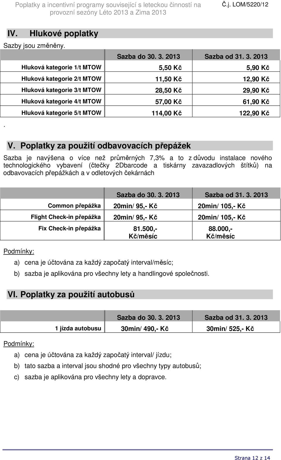 5/t MTOW 114,00 Kč 122,90 Kč V.