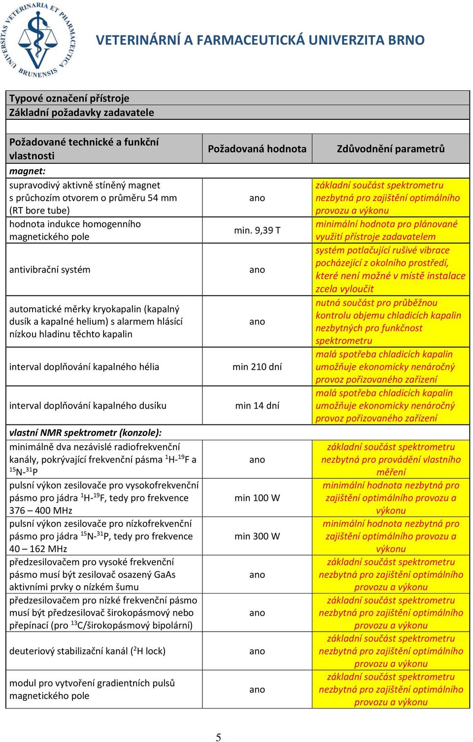 hélia interval doplňování kapalného dusíku vlastní NMR spektrometr (konzole): minimálně dva nezávislé radiofrekvenční kanály, pokrývající frekvenční pásma 1 H- 19 F a 15 N- 31 P pulsní výkon