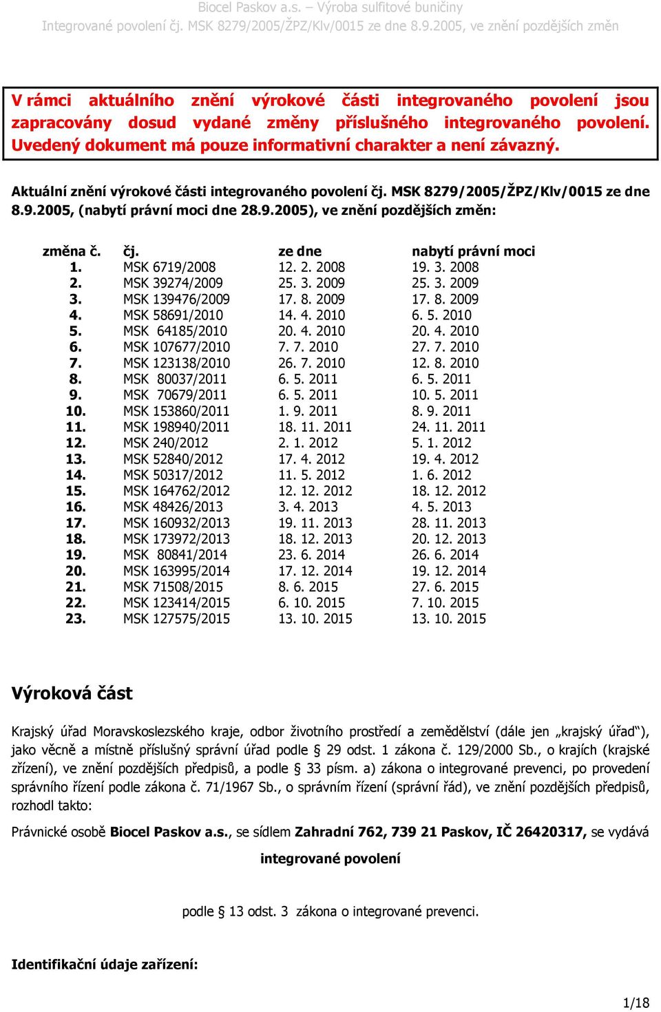 MSK 6719/2008 12. 2. 2008 19. 3. 2008 2. MSK 39274/2009 25. 3. 2009 25. 3. 2009 3. MSK 139476/2009 17. 8. 2009 17. 8. 2009 4. MSK 58691/2010 14. 4. 2010 6. 5. 2010 5. MSK 64185/2010 20. 4. 2010 20. 4. 2010 6. MSK 107677/2010 7.