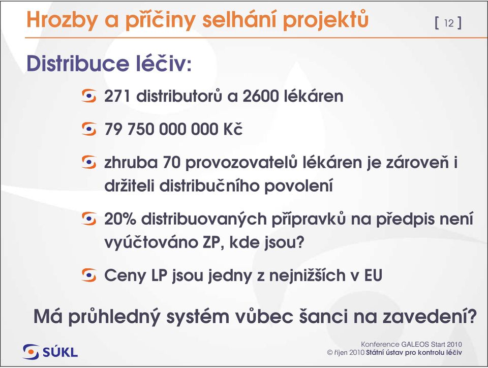 distribuního povolení 20% distribuovaných pípravk na pedpis není vyútováno ZP,