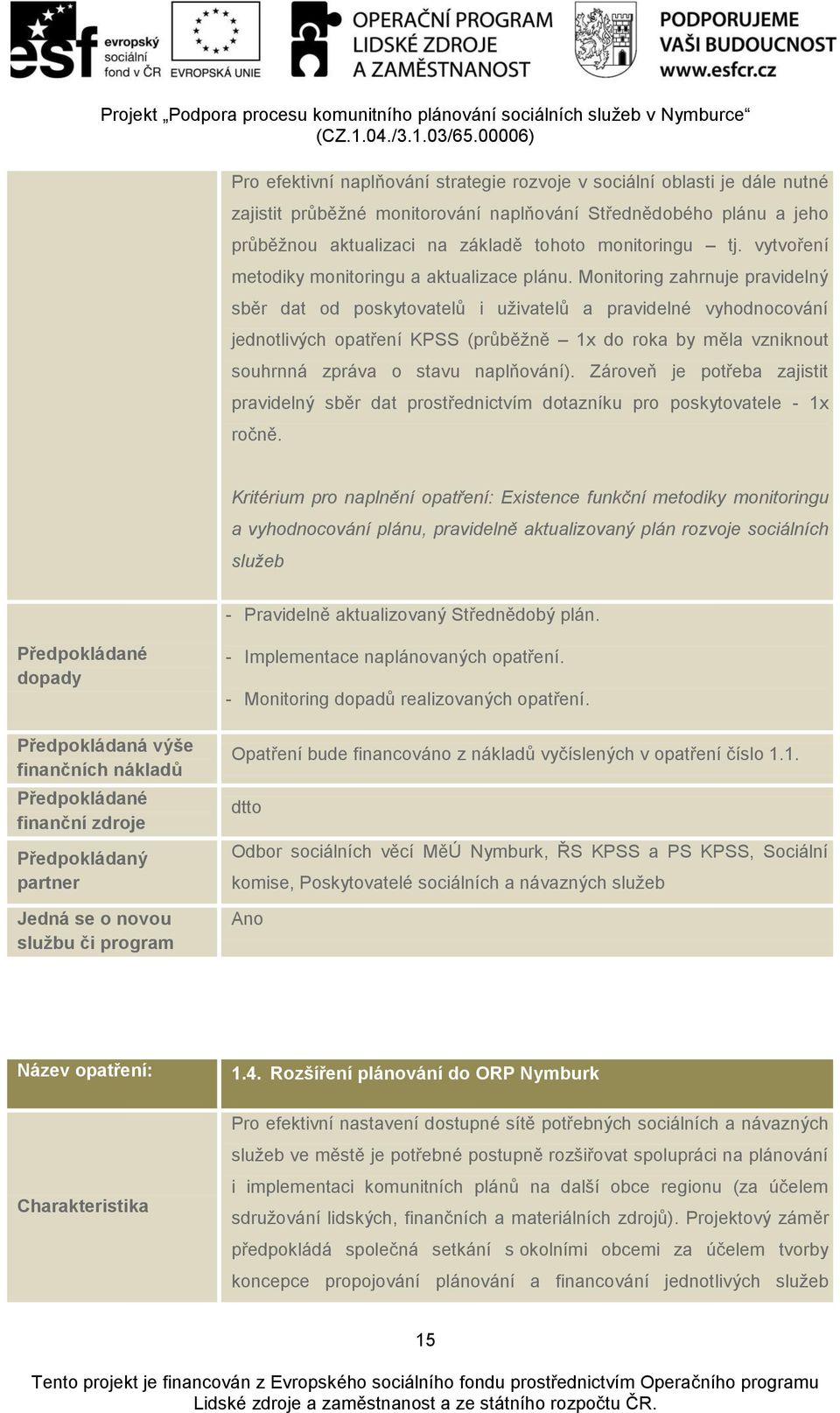 Monitoring zahrnuje pravidelný sběr dat od poskytovatelů i a pravidelné vyhodnocování jednotlivých opatření KPSS (průběžně 1x do roka by měla vzniknout souhrnná zpráva o stavu naplňování).