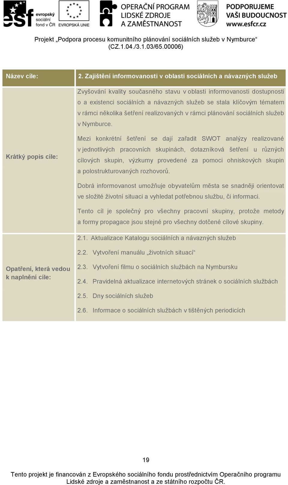 tématem v rámci několika šetření realizovaných v rámci plánování sociálních služeb v Nymburce.