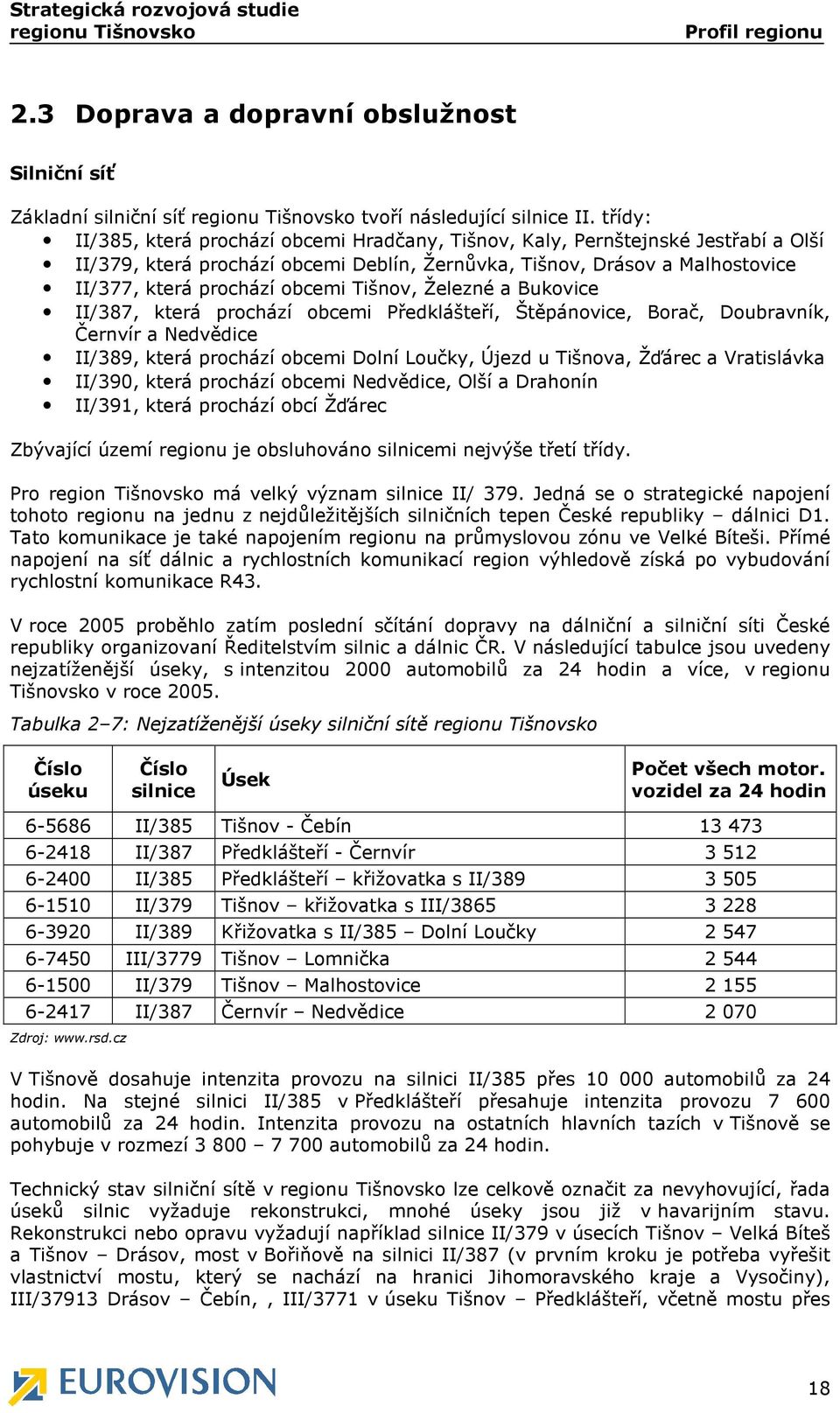 Tišnov, Železné a Bukovice II/387, která prochází obcemi Předklášteří, Štěpánovice, Borač, Doubravník, Černvír a Nedvědice II/389, která prochází obcemi Dolní Loučky, Újezd u Tišnova, Žďárec a