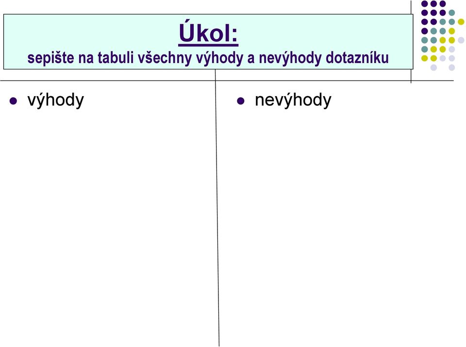 výhody a nevýhody