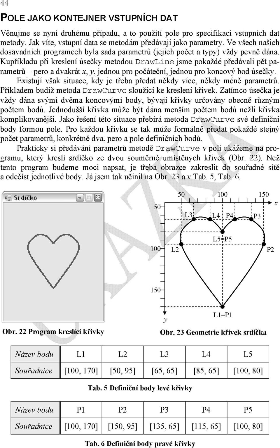 Kupříkladu při kreslení úsečky metodou DrawLine jsme pokaždé předávali pět parametrů pero a dvakrát x, y, jednou pro počáteční, jednou pro koncový bod úsečky.